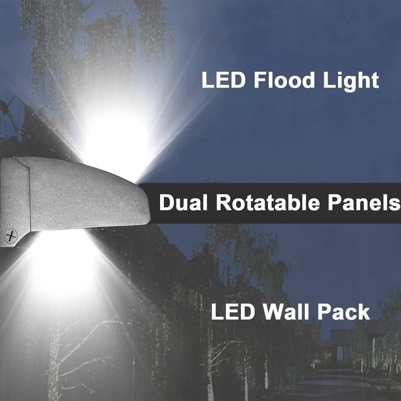 120W LED Wall Pack Rotatable Adjustable Wall Lights 16200lm 5000K LED Wall Pack Lights IP65 UL Listed Commercial Wall Pack Lighting Fixture