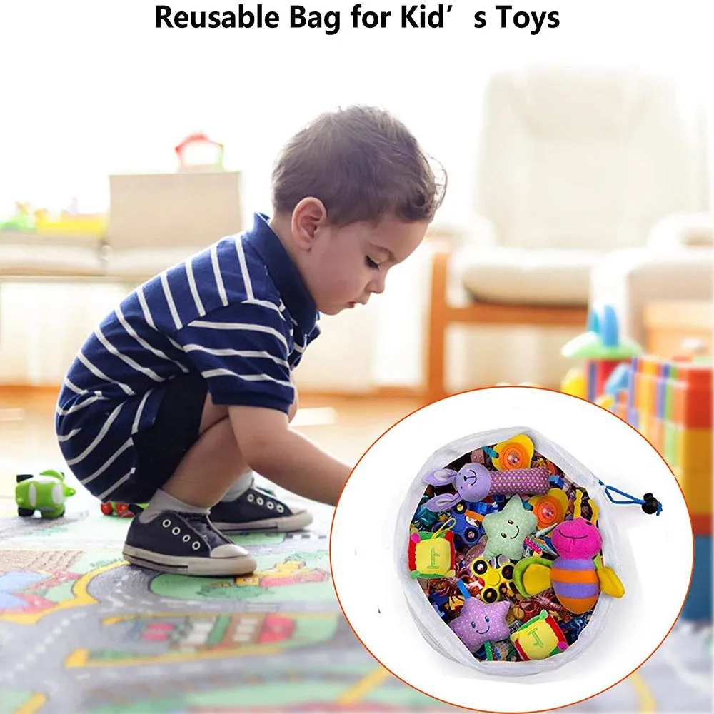 12pcs Reusable Mesh Fruits Food Storage Bag Shopping Pouch