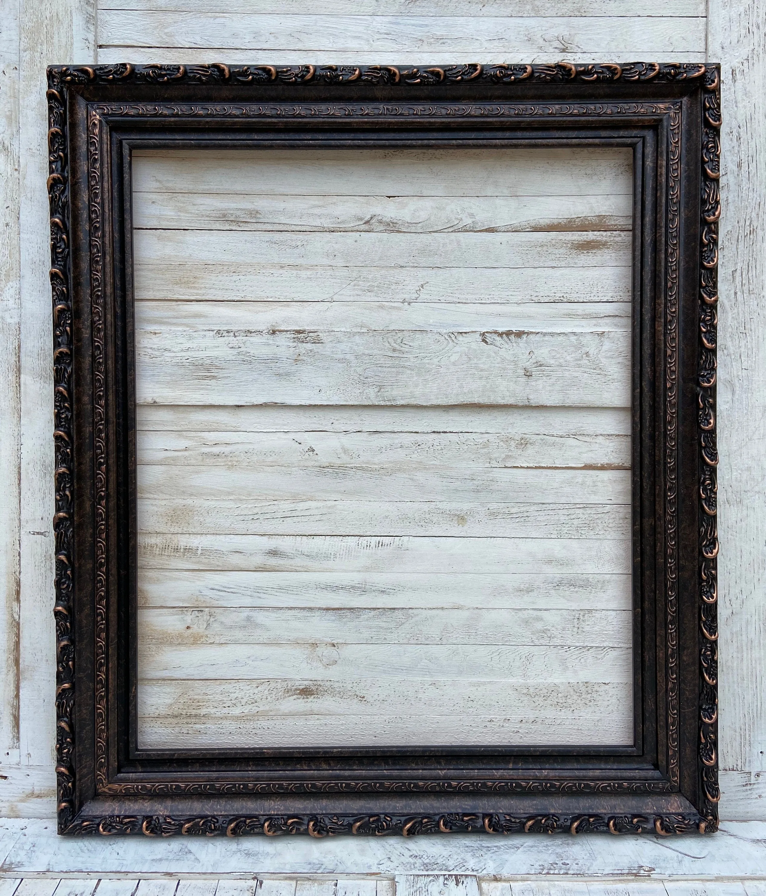 16 x 20 In Stock - Ready to Ship, Classic compo ornate wood frame, vintage frame, wood picture frame,Rose Copper,canvas frame, custom
