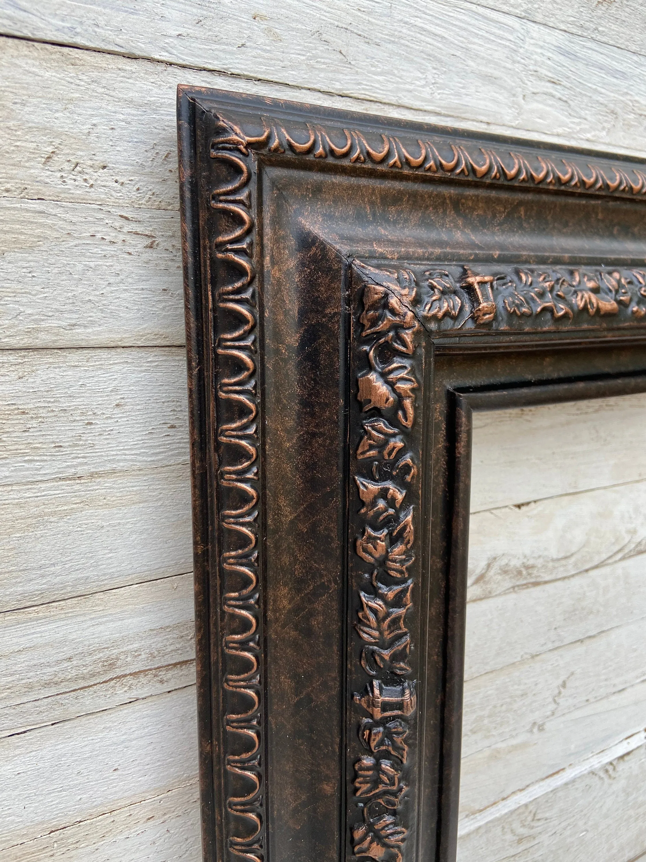16 x 20 In Stock - Ready to Ship, Classic compo ornate wood frame, vintage frame, wood picture frame,Rose Copper,canvas frame, custom