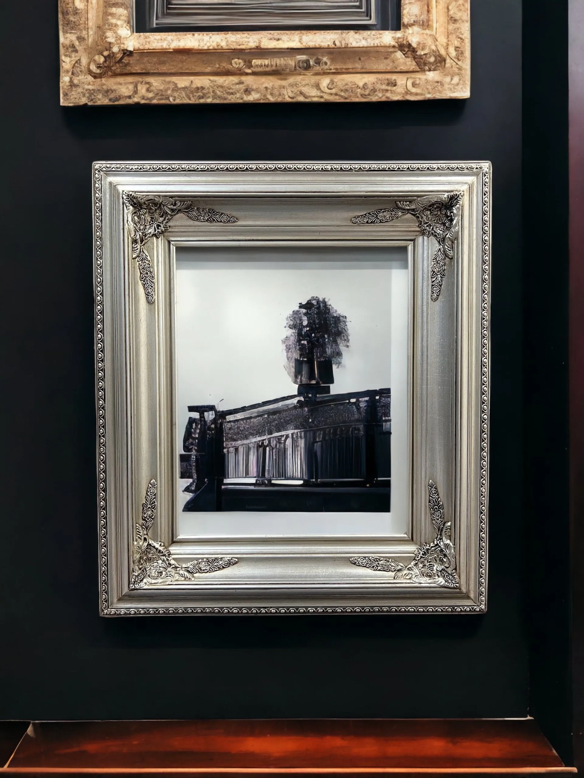 16 x 20 In Stock - Ready to Ship, Classic Victorian Style Wood Picture Frame, ANTIQUE SILVER LEAF finish ,ornate frame,photo frame,canvas