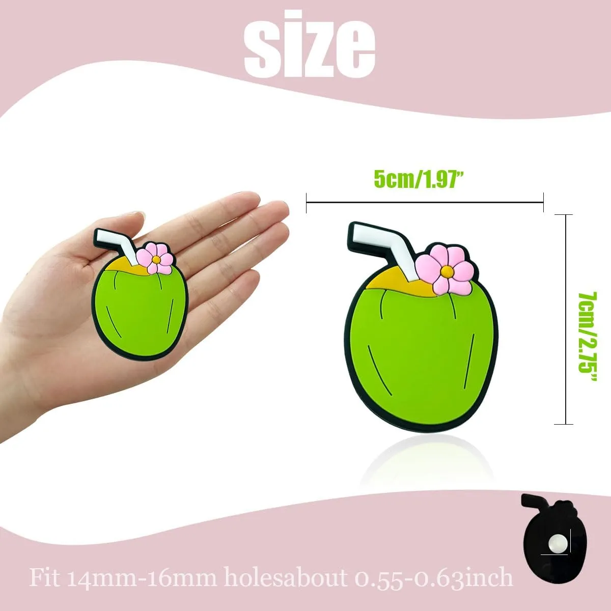 A&H Zier Bogg Bag Accessory Silicone Charms Fade-Resistant 0.5cm Thick Compatible With Most Bogg Bag
