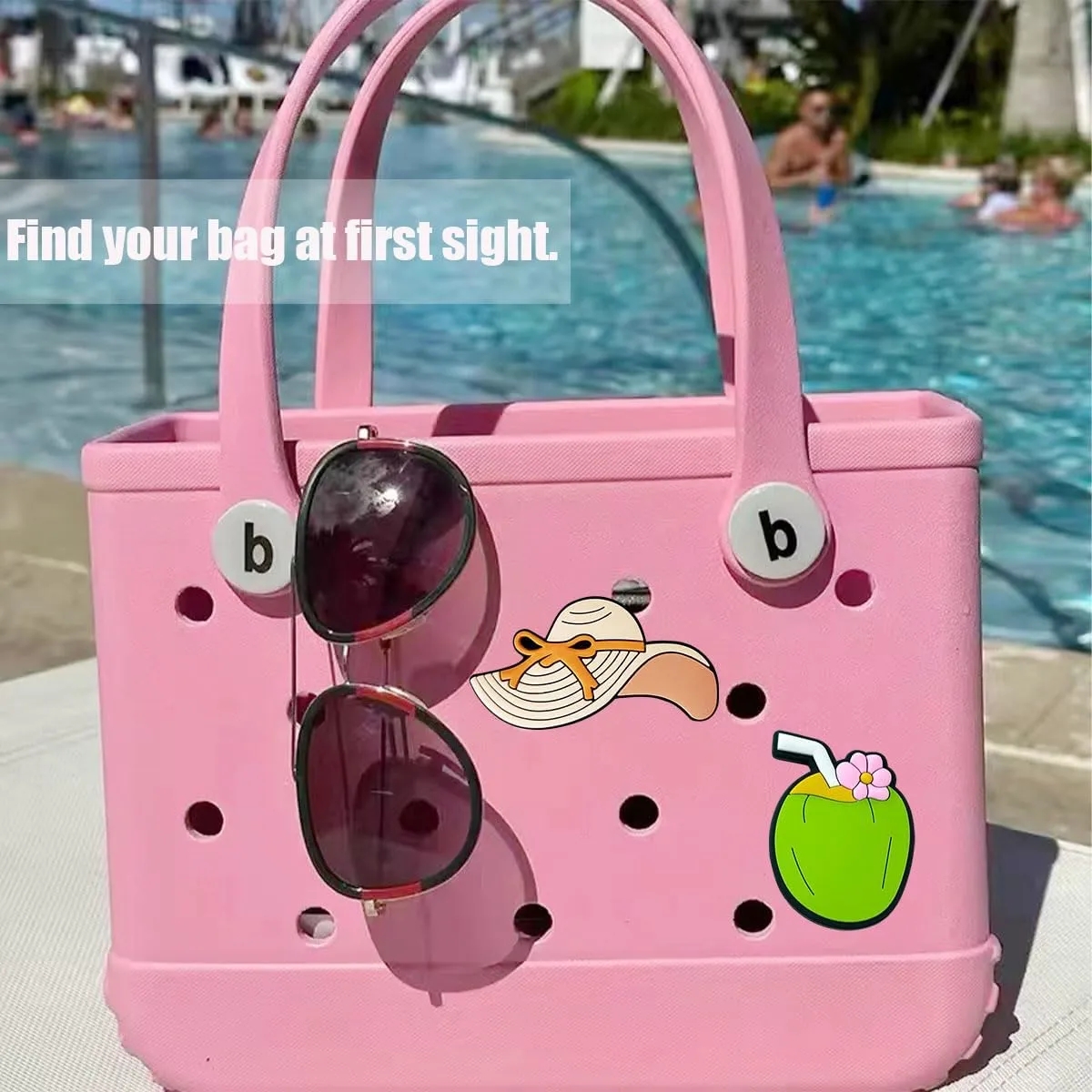A&H Zier Bogg Bag Accessory Silicone Charms Fade-Resistant 0.5cm Thick Compatible With Most Bogg Bag