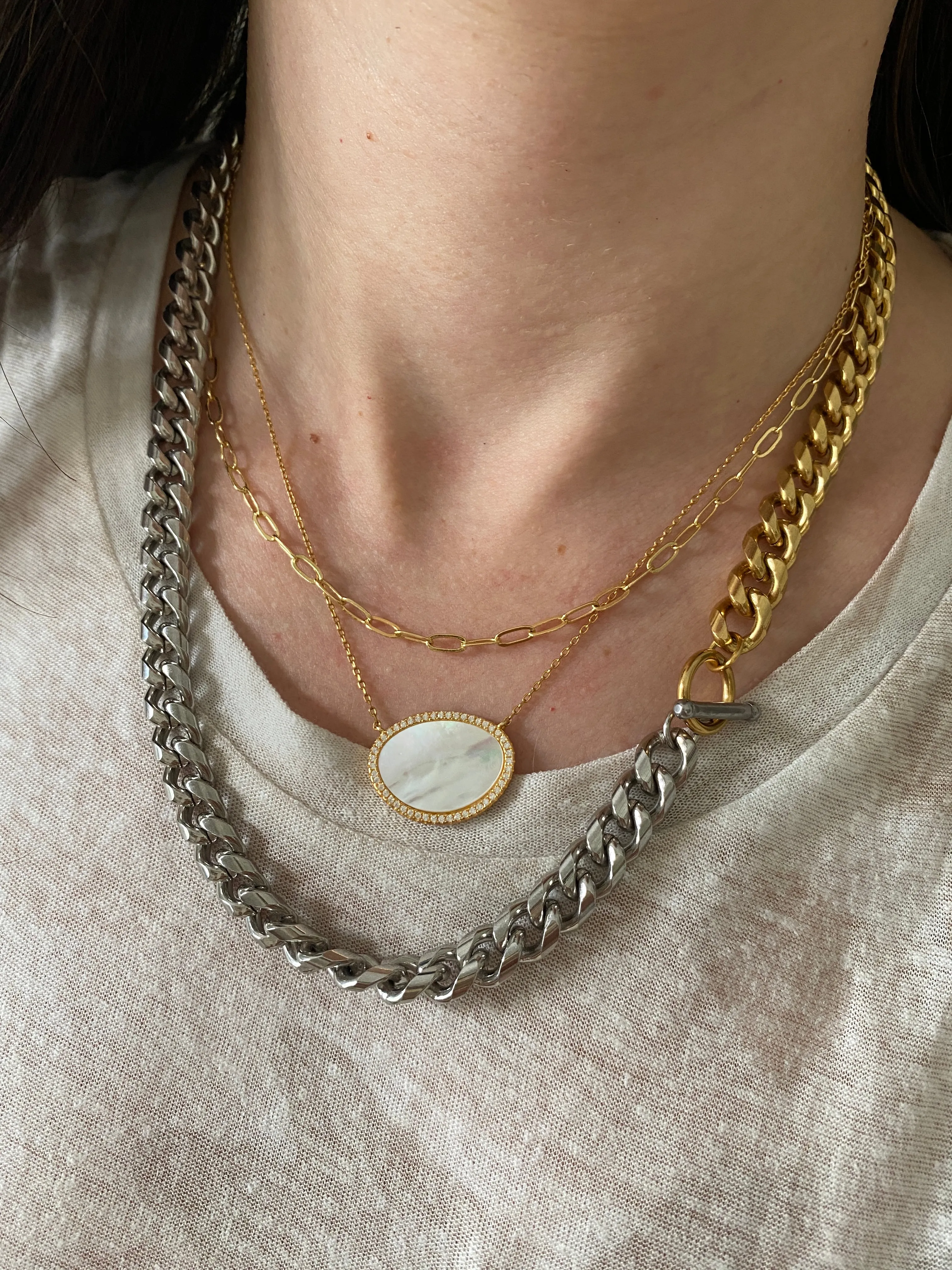 Ashley Two Tone Necklace