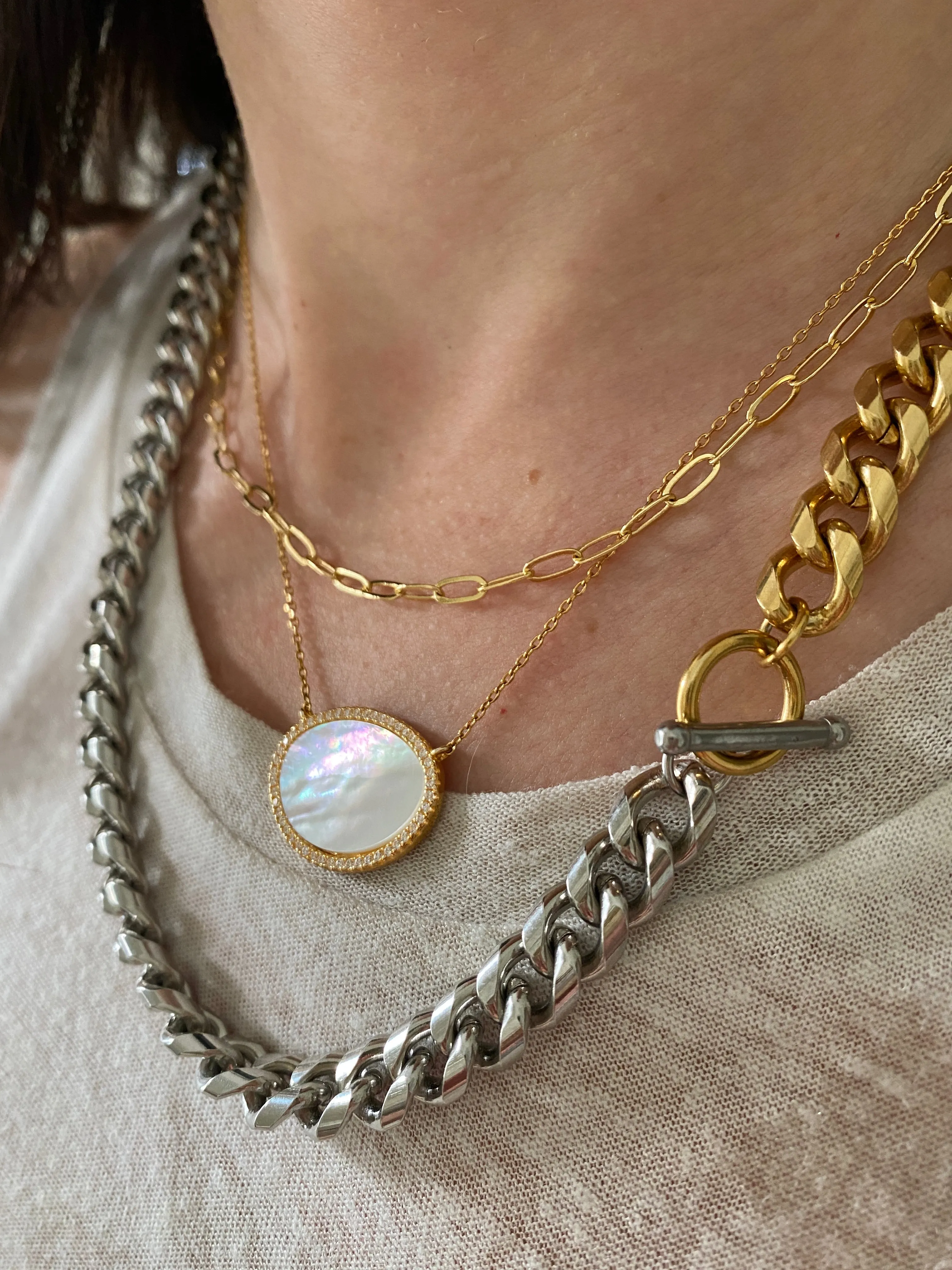 Ashley Two Tone Necklace