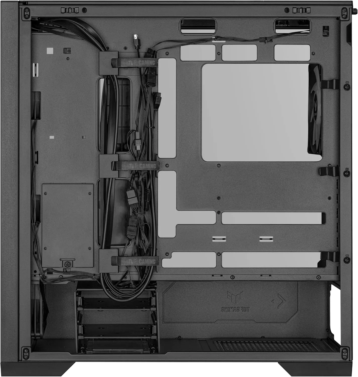 ASUS TUF Gaming GT302 ARGB ATX Mid-Tower Case Four 140 x 28 mm ARGB Fans for high Airflow and Static Pressure, Interchangeable Side Panel, Detachable top Panel, Hidden-Connector Motherboard Support