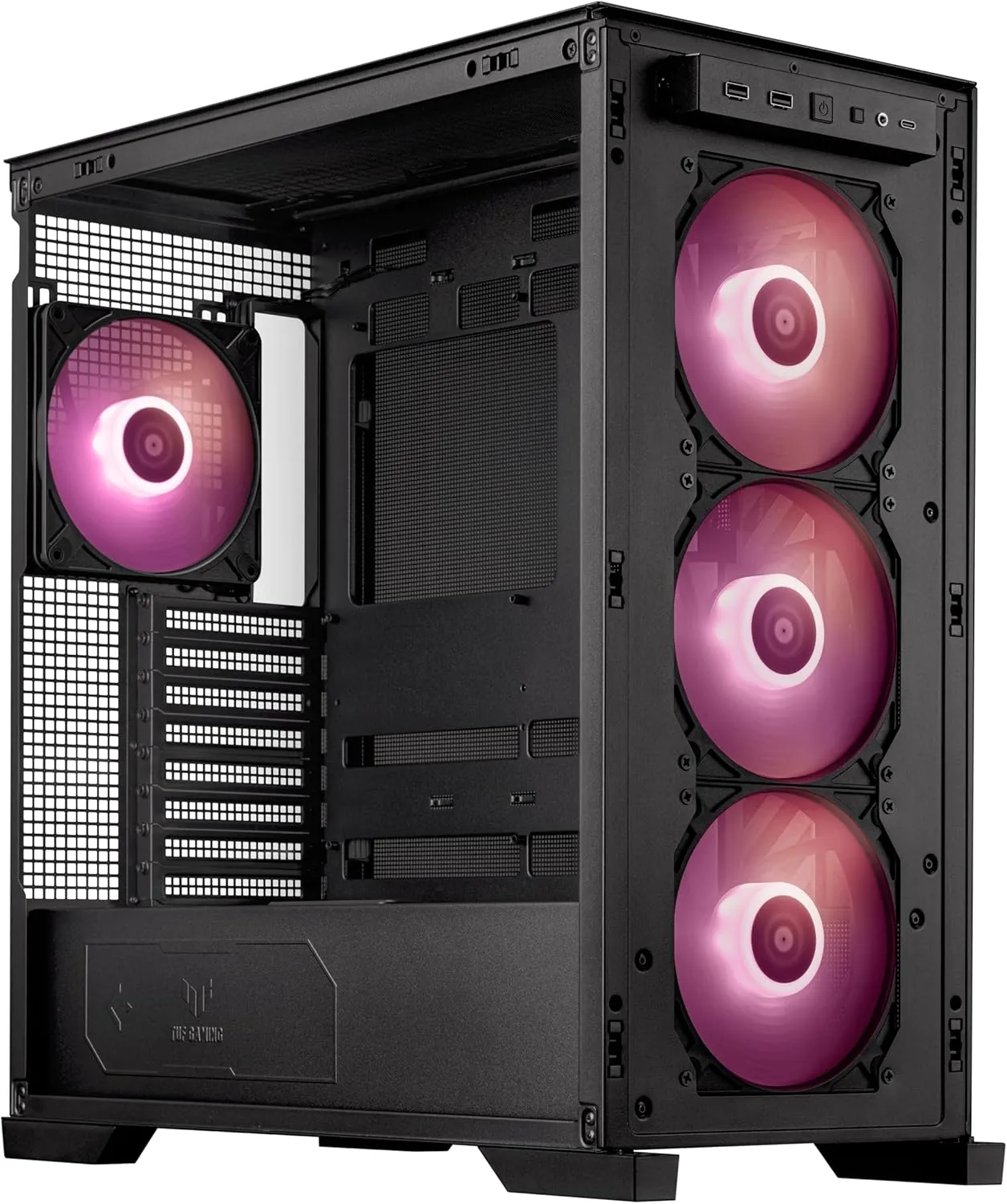 ASUS TUF Gaming GT302 ARGB ATX Mid-Tower Case Four 140 x 28 mm ARGB Fans for high Airflow and Static Pressure, Interchangeable Side Panel, Detachable top Panel, Hidden-Connector Motherboard Support