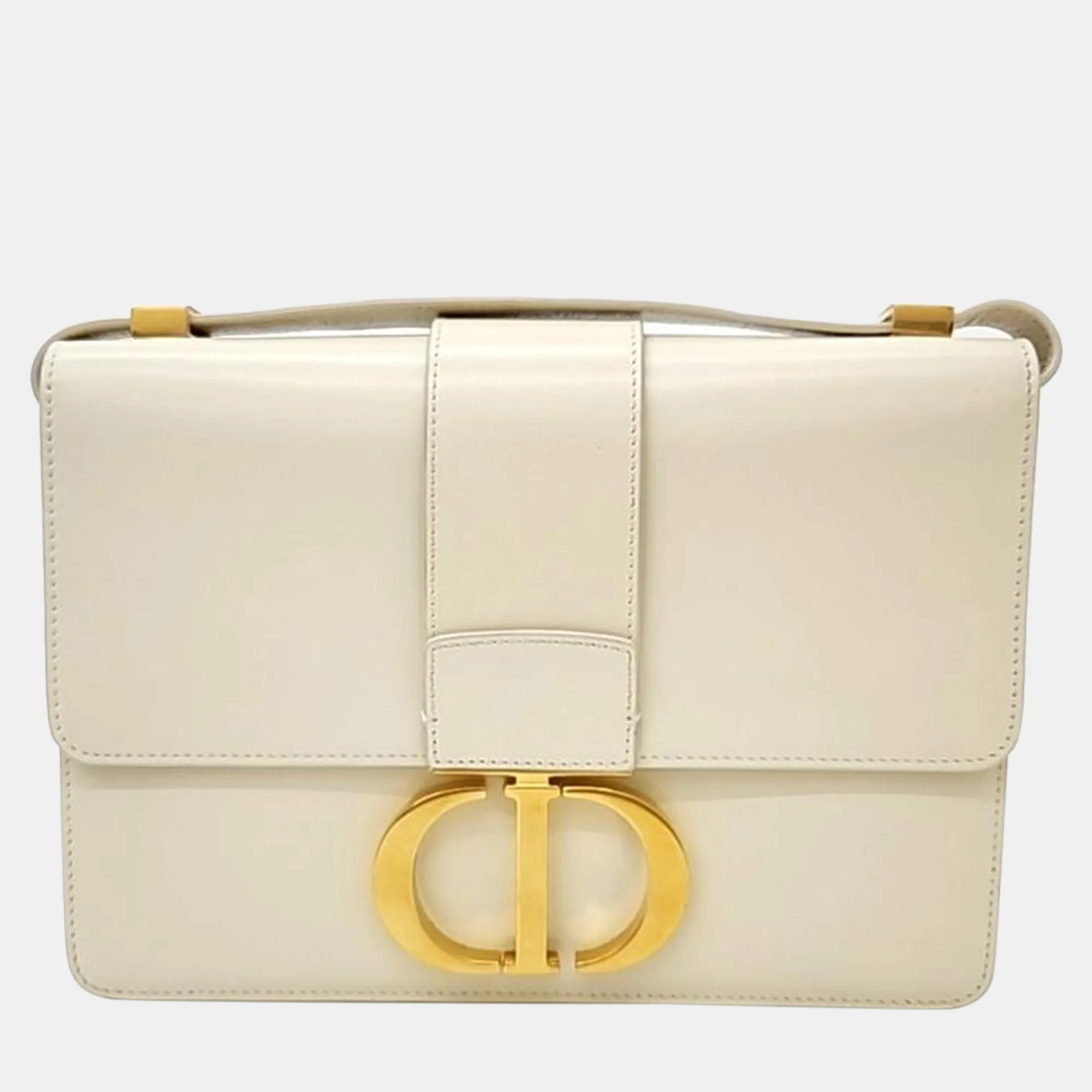 Beige Leather 30 Montaigne Shoulder Bag