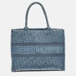 Blue Oblique Denim Medium Book Tote