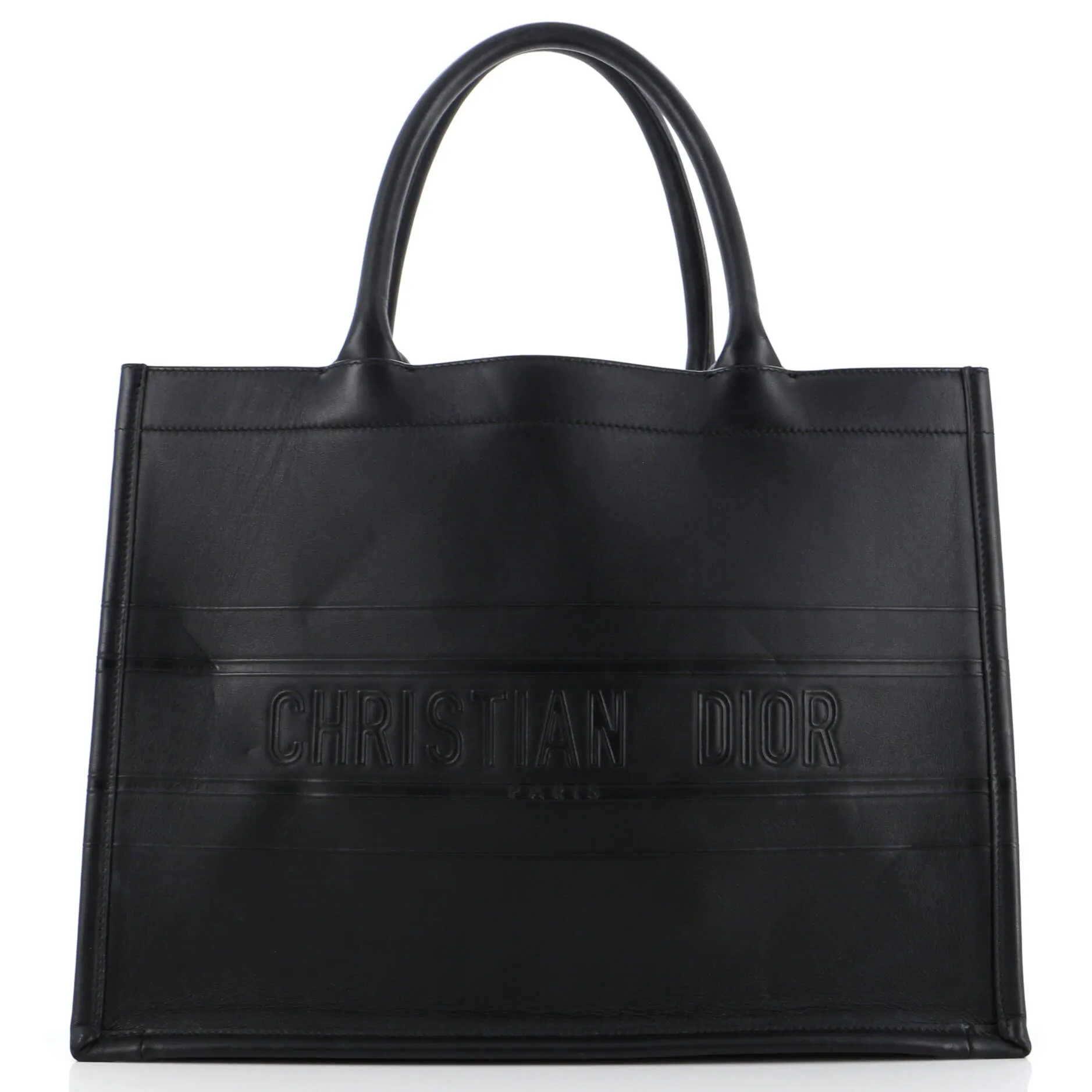 Book Tote Oblique Embossed Calfskin Medium