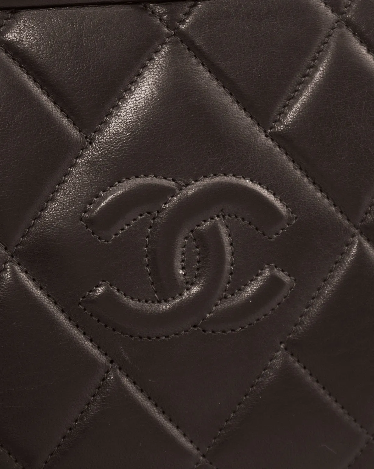 Brown Quilted Frame Bag