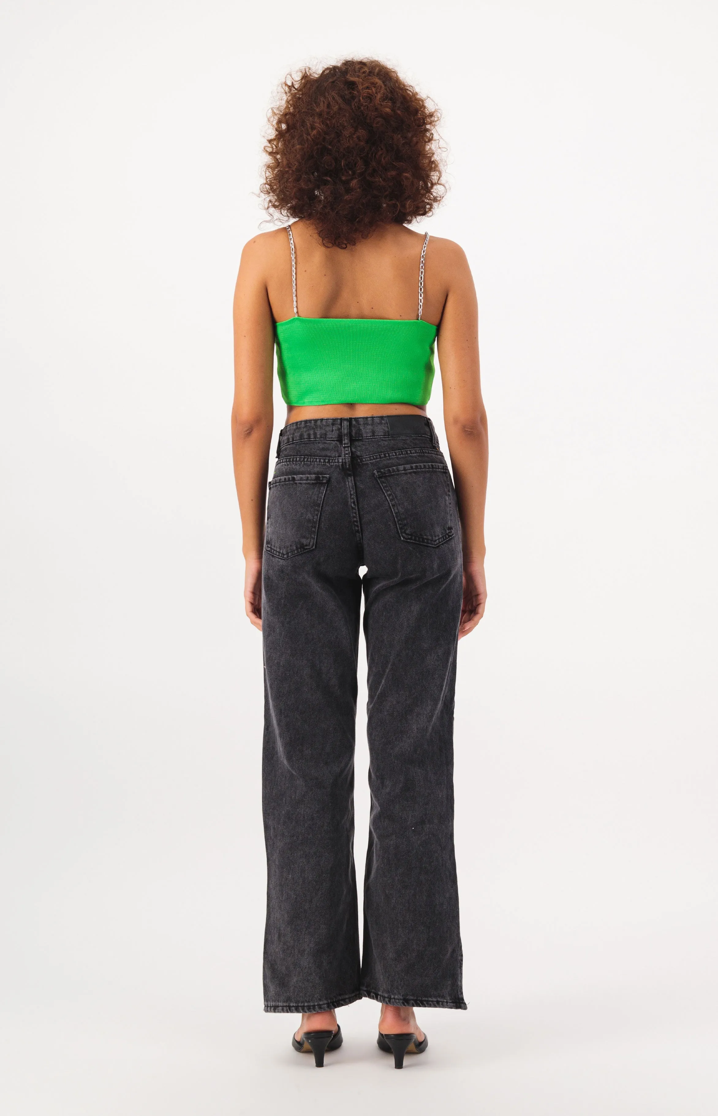 Chain Strap Cropped Tank Top