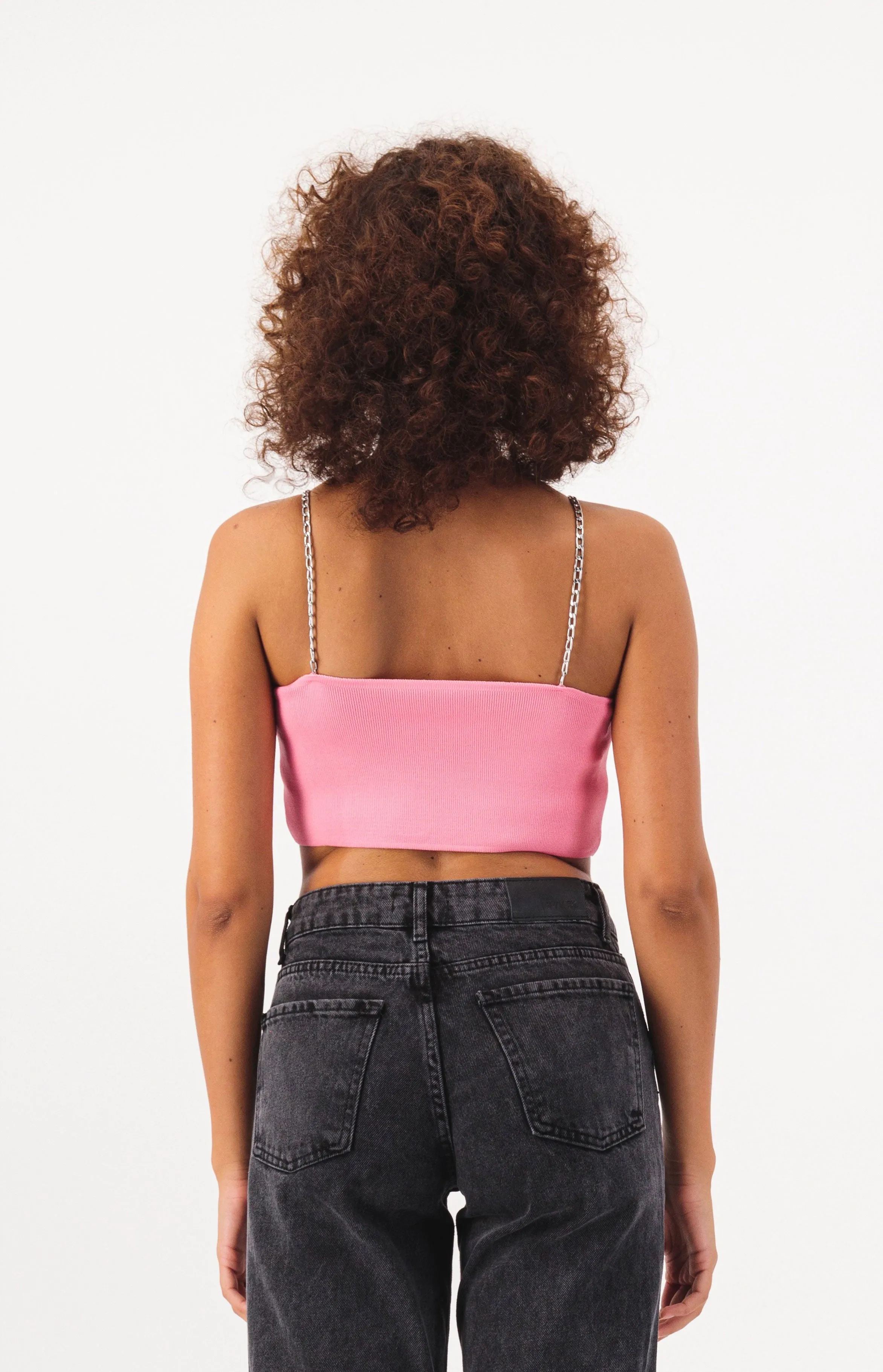 Chain Strap Cropped Tank Top