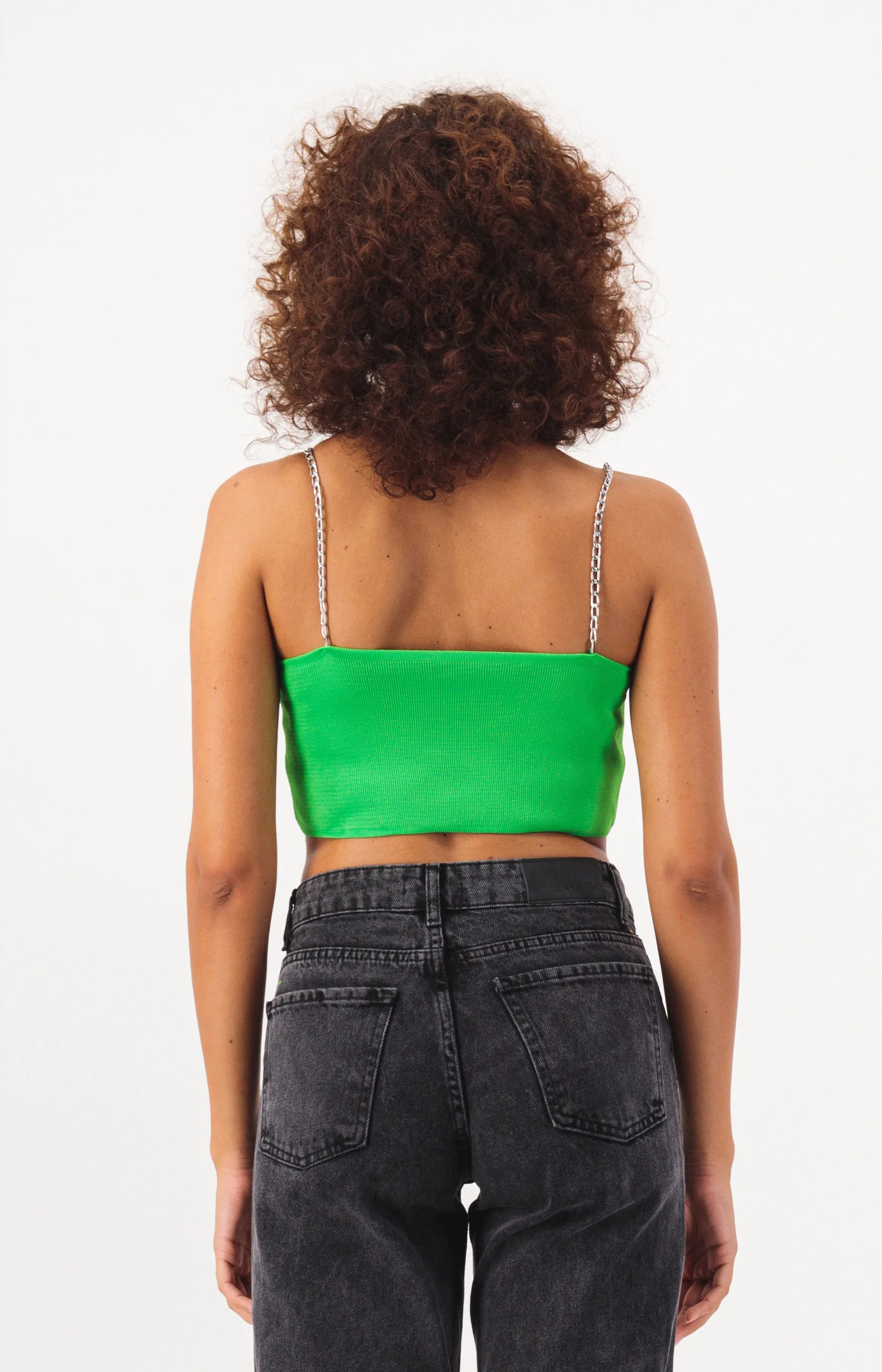 Chain Strap Cropped Tank Top