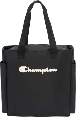 Champion unisex adult Billboard Gym Tote Bags, Black/Reflective Silver, One Size US