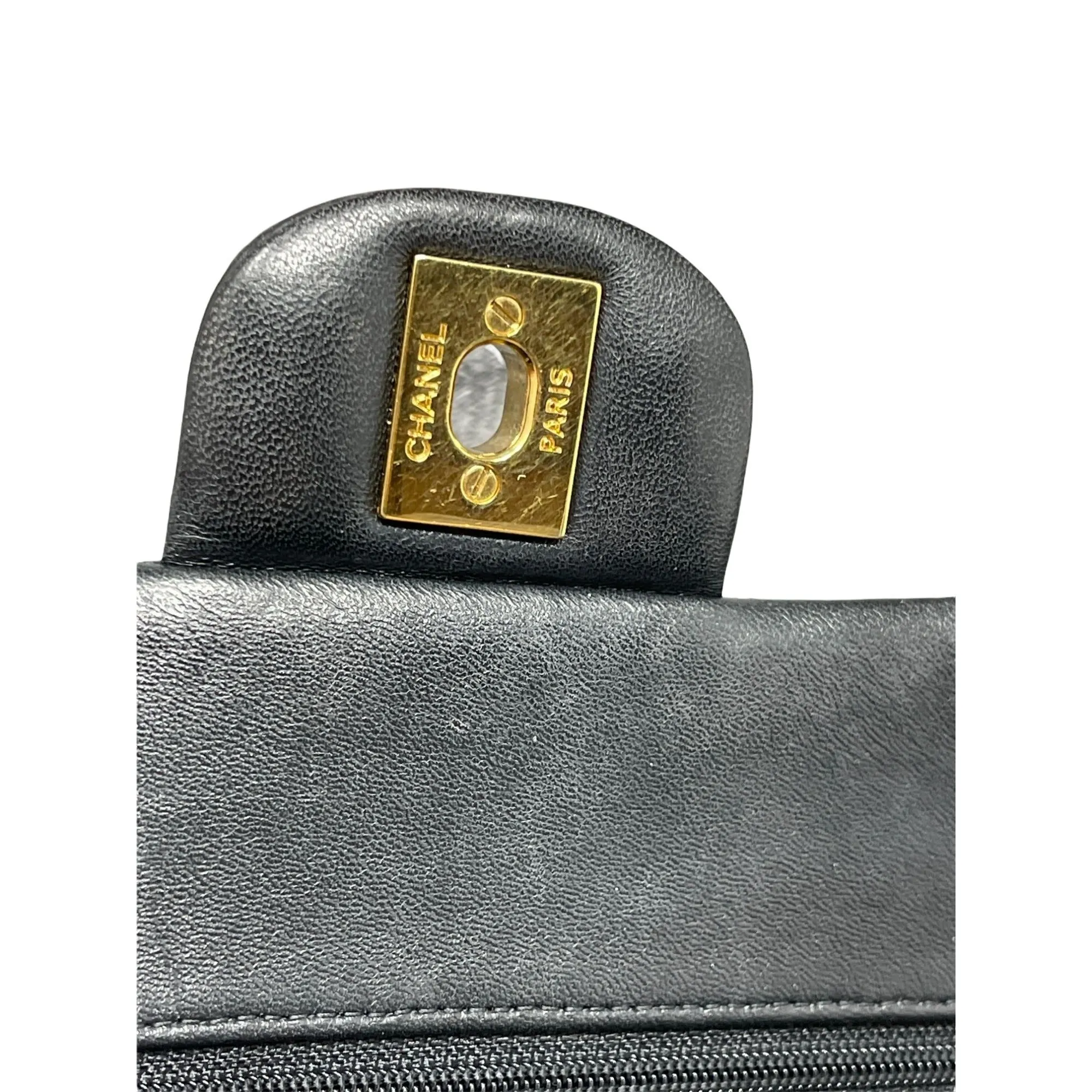CHANEL Chanel Classic Double Flap Bag Quilted Lambskin Small - Black