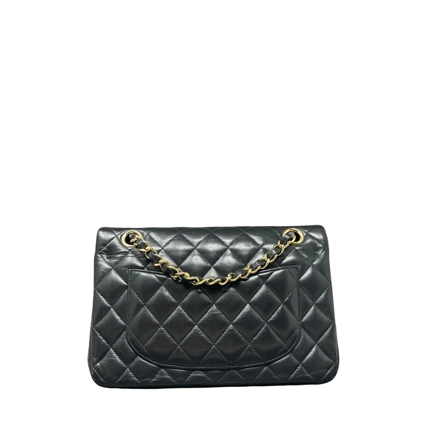 CHANEL Chanel Classic Double Flap Bag Quilted Lambskin Small - Black