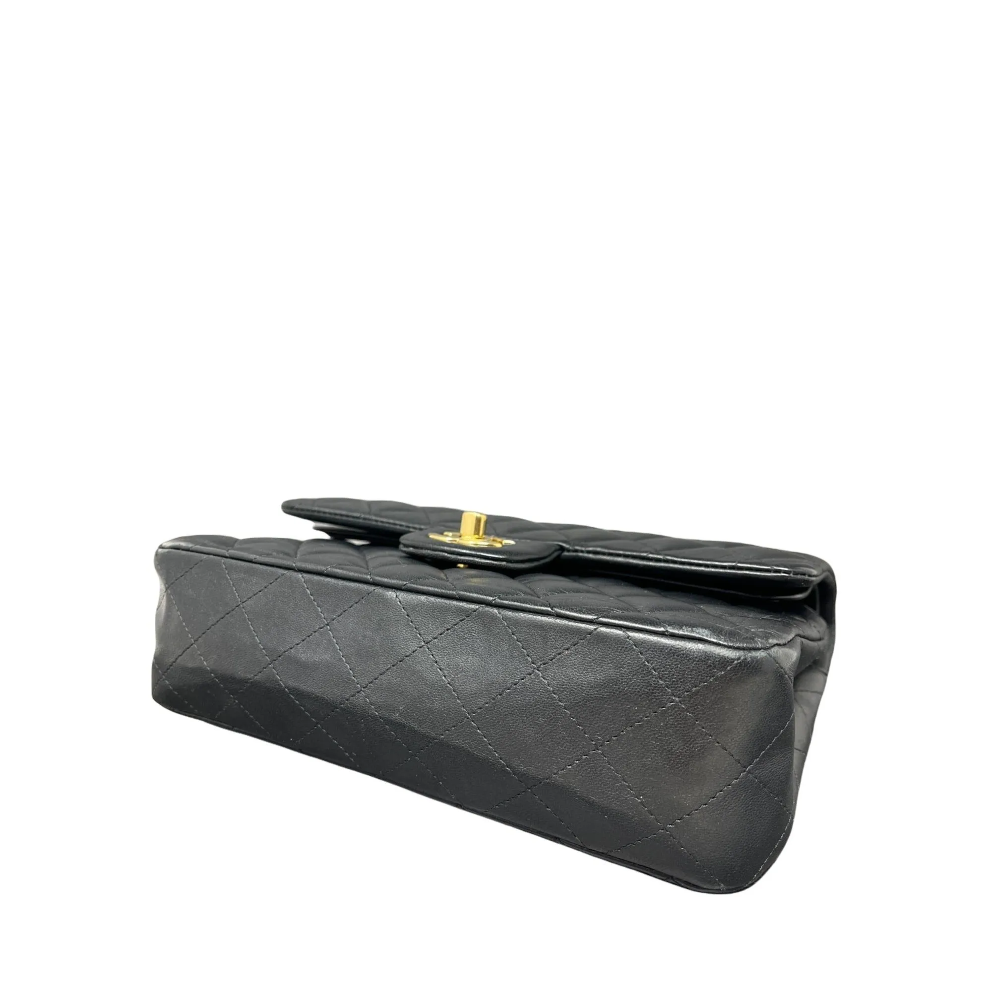 CHANEL Chanel Classic Double Flap Bag Quilted Lambskin Small - Black