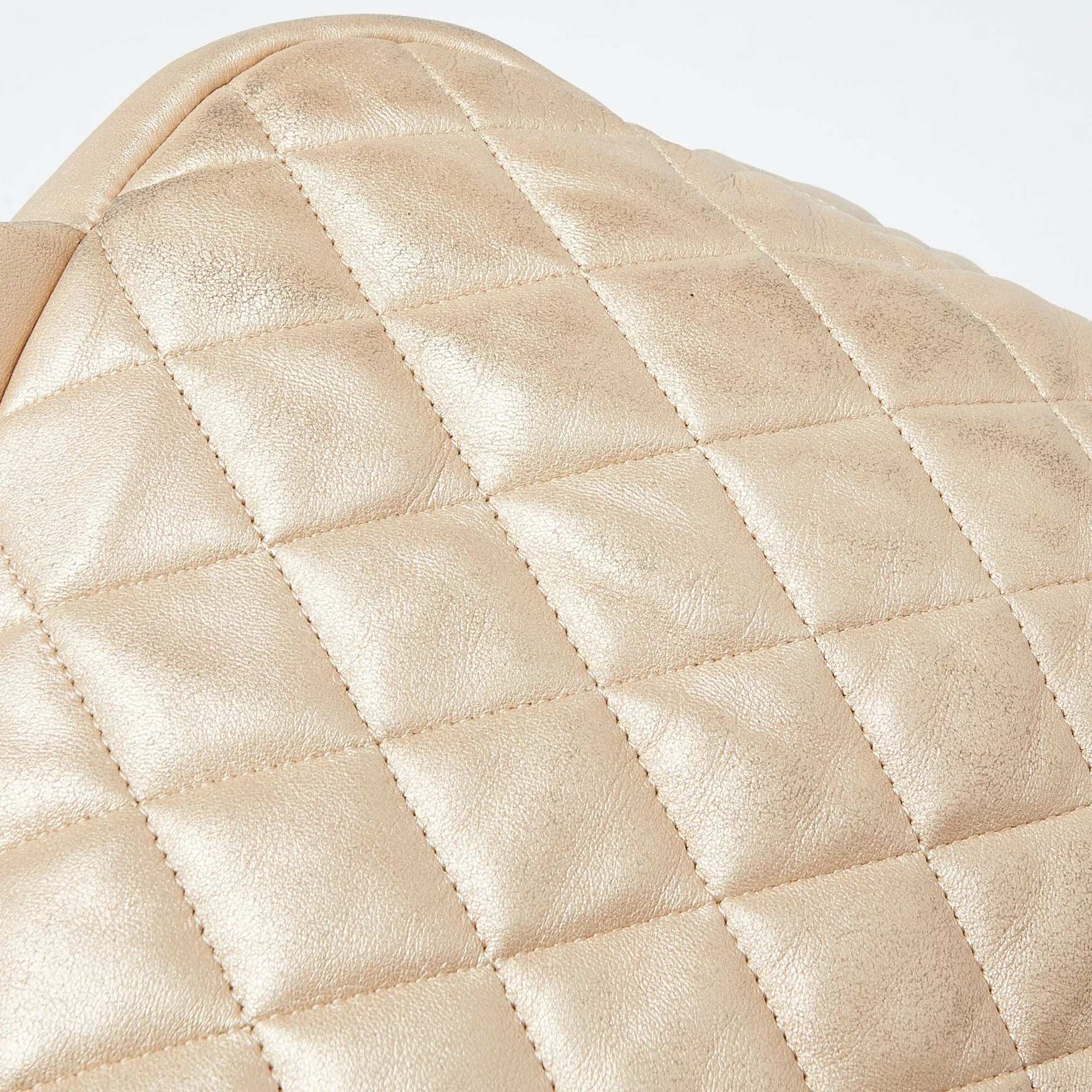 CHANEL Gold Quilted Leather Coco Cocoon Bowler Bag