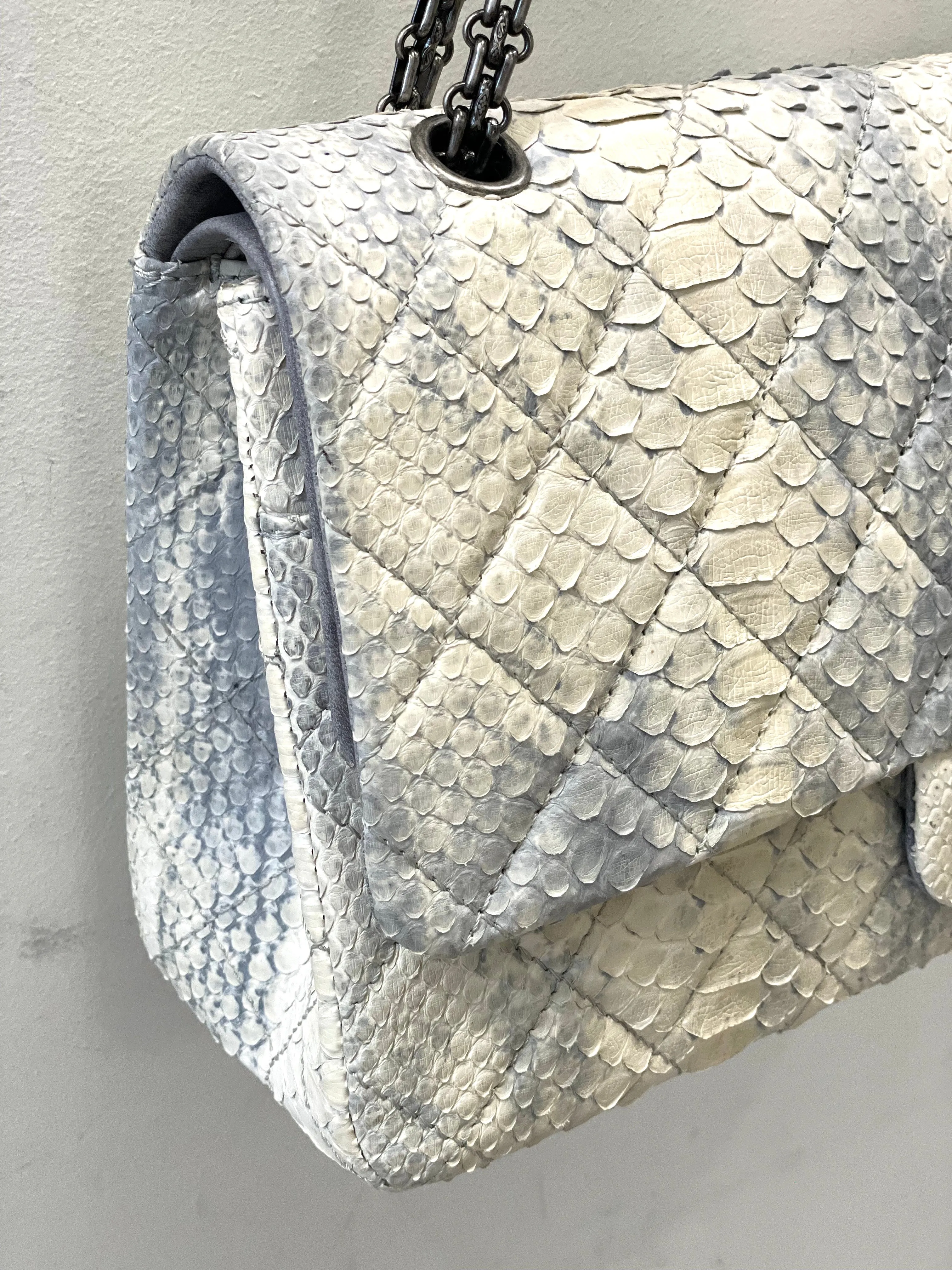 CHANEL PYTHON REISSUE 2.55 JUMBO FLAP BAG