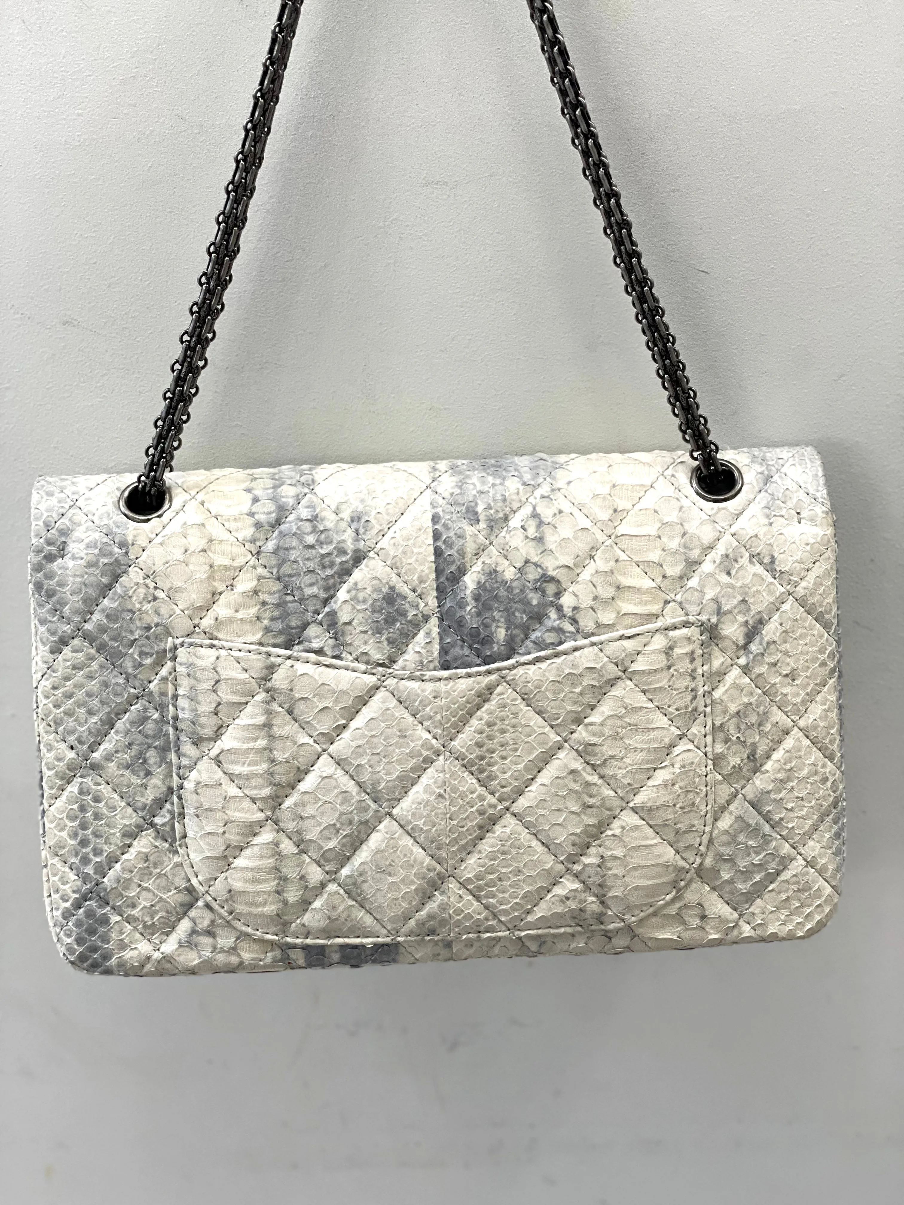 CHANEL PYTHON REISSUE 2.55 JUMBO FLAP BAG