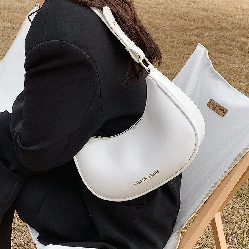 Christmas Gift с доставкой Simple solid color Small PU Leather Saddle Crossbody Bags 2021 Summer Luxury Brand Chain Shoulder Handbags Purses