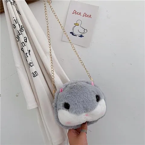 Christmas Gift The new lucky cat fur bag female 2020 trendy messenger bags plush cute small Bolsa cute gift winter Sac A Dos Mochila Mujer