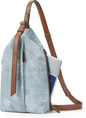 CLUCI Crossbody Bags for Women, Denim Sling Bags for Women, Cross Body Bag for Woman,Leather Cross Body Bag Daypack