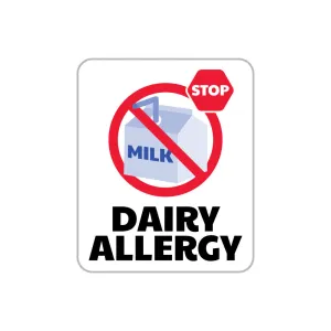 Dairy Allergy Waterproof Stickers