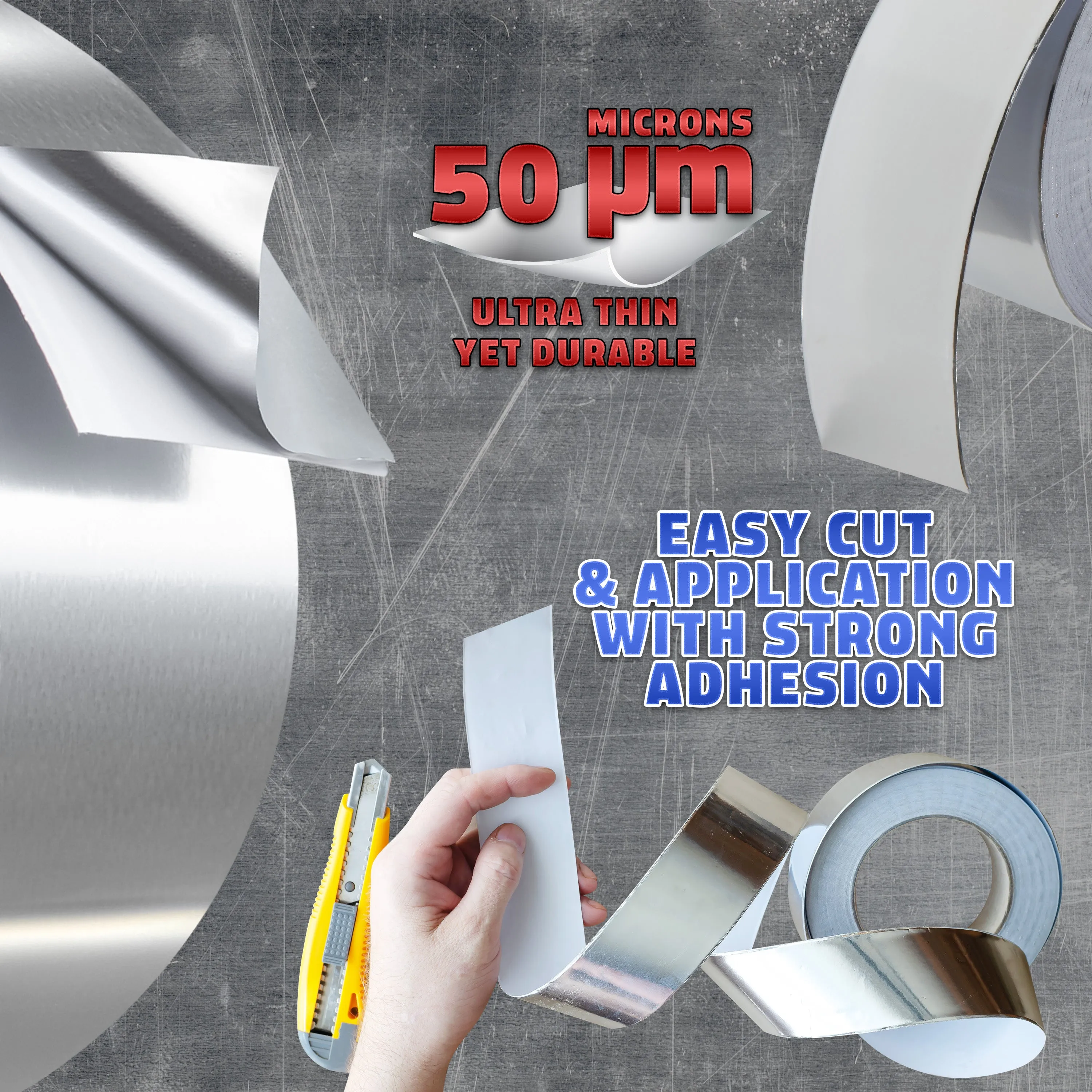 DECO EXPRESS Aluminium Adhesive Tape - Insulation Tape - 25 M, 1 Pcs