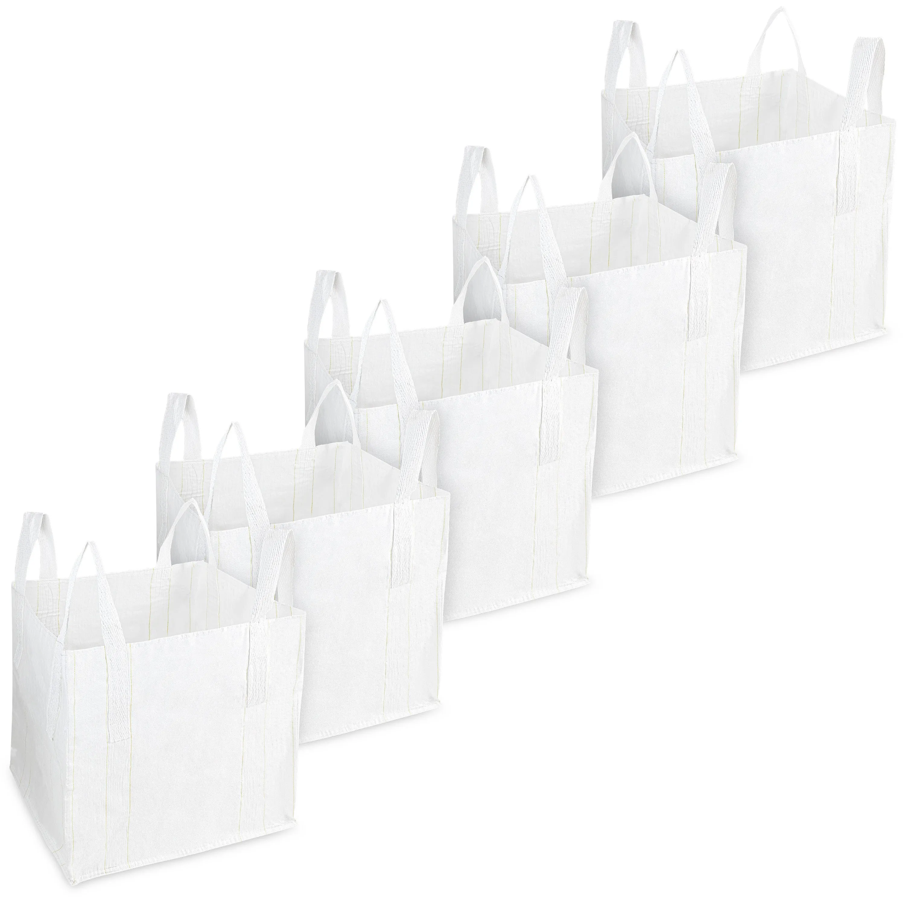Deco Express Garden Waste Bags - Heavy Duty Bags - White 1T - 5 Pack