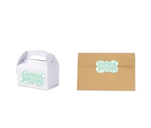 Floral Mint Green Wedding Fancy Frame Label Stickers