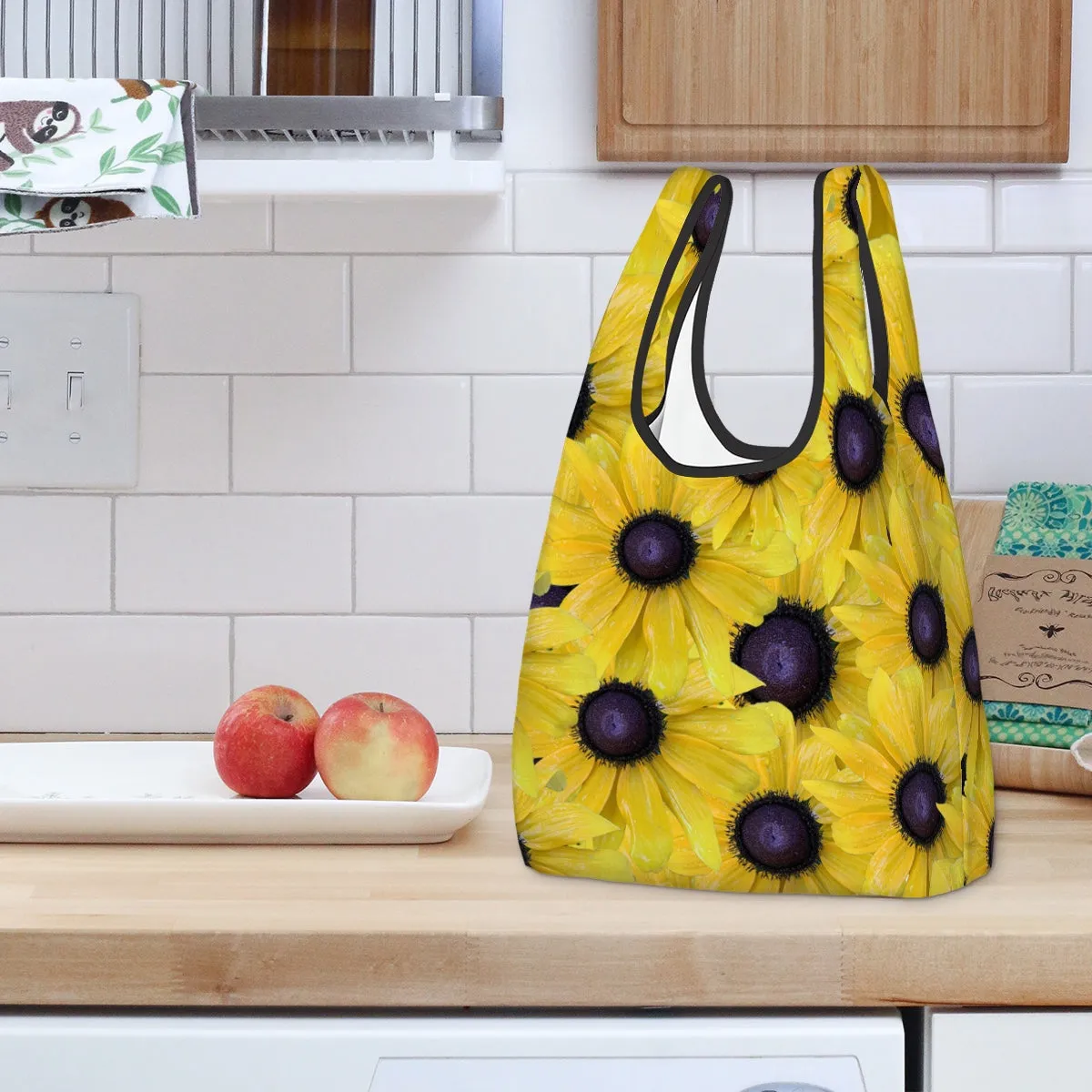 Folding Shopping Bag (Polyester with storage pouch) Rudbeckia 1