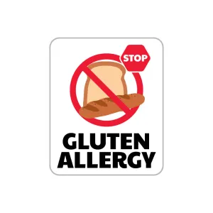 Gluten Allergy Waterproof Stickers