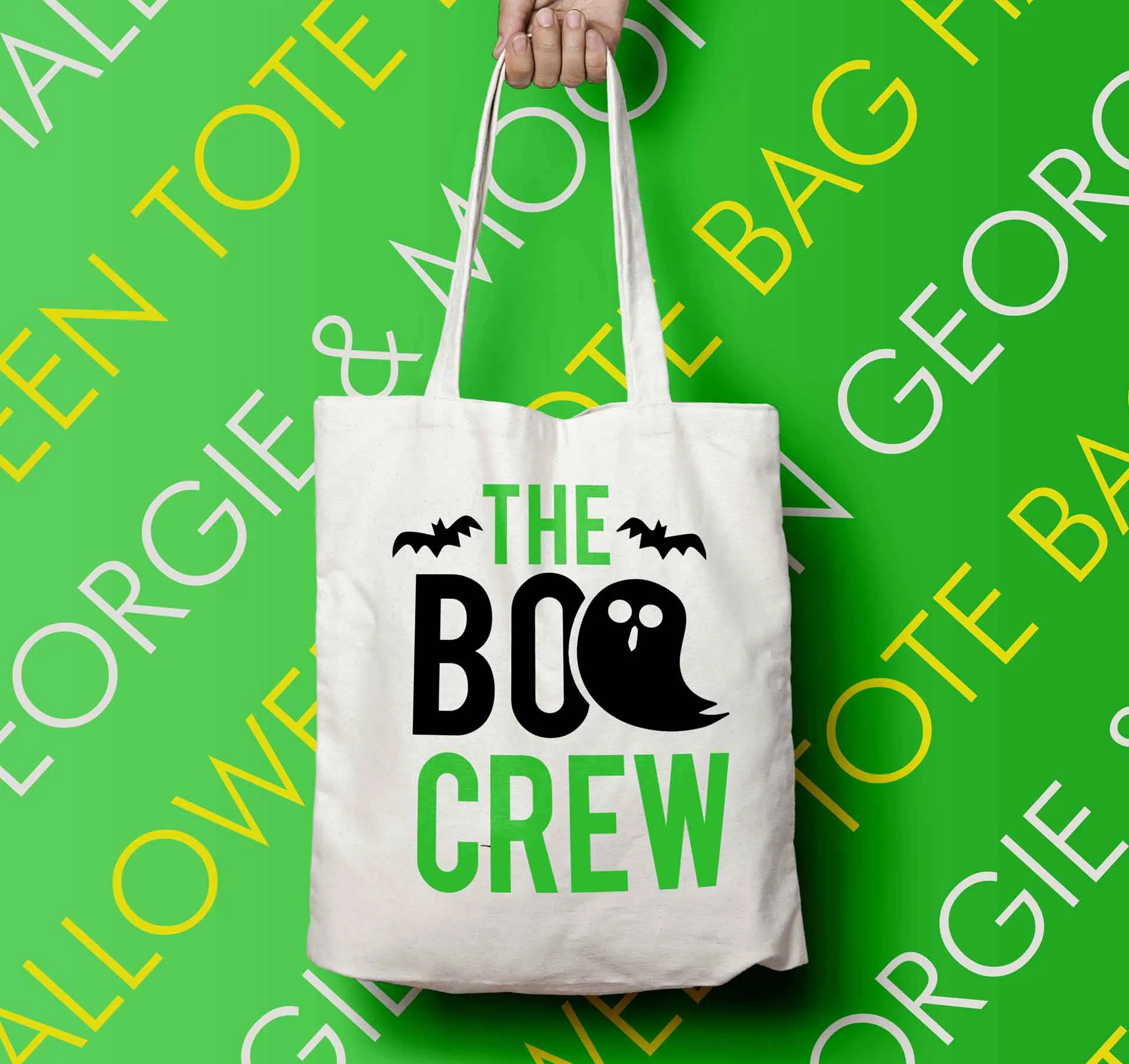 Halloween Tote Bag The Boo Crew