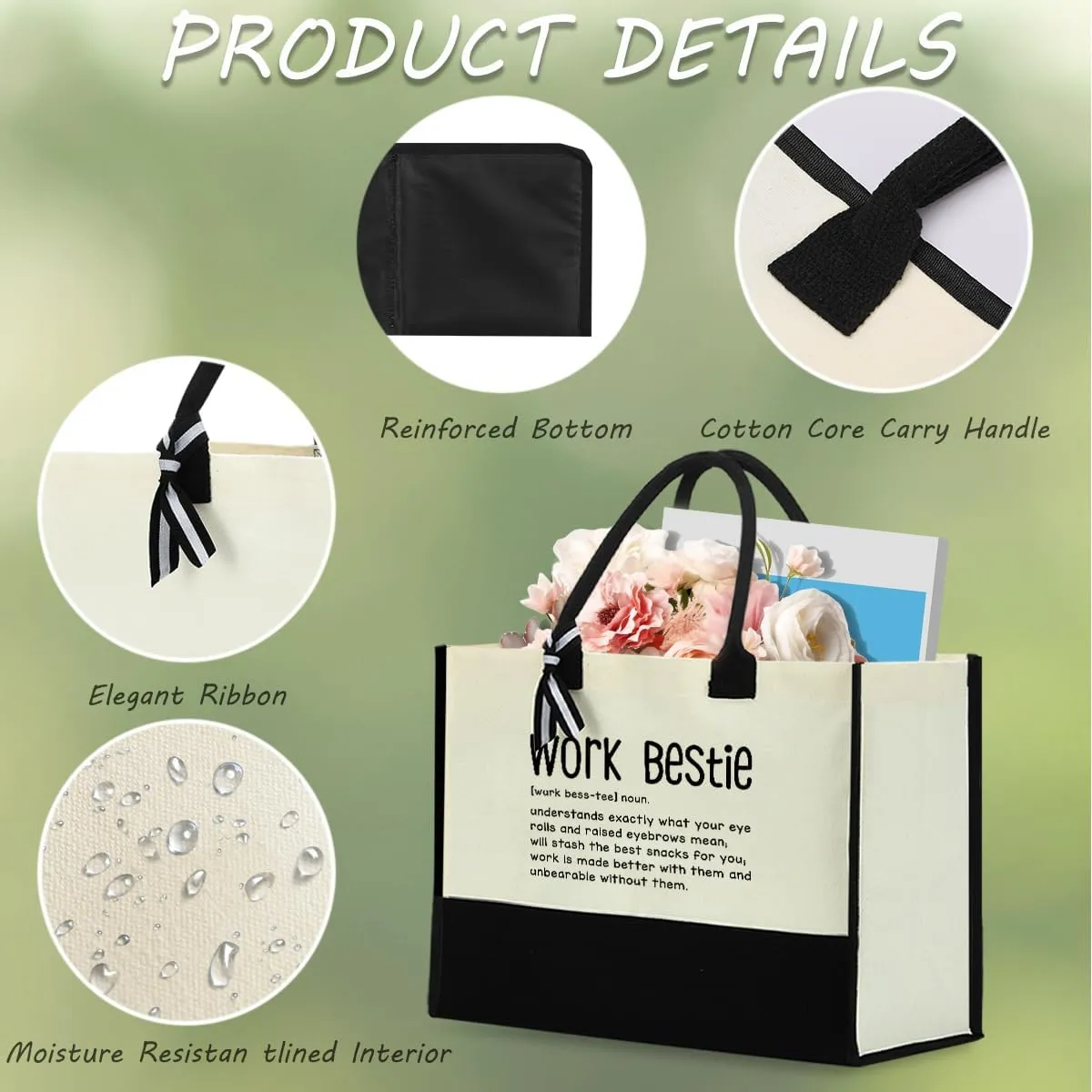 Hanamiya Na Chaos Coordinator Work Bestie Waterproof Large Tote Bag Soul Sister Sunshine Religious Teacher Appreciation Gifts