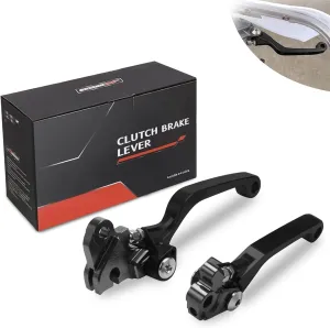 JFG Racing Dirt Bike Clutch Lever,Motorcycle Billet Pivot Foldable Clutch Brake Lever for CRF150F/CRF230F 2003-2017 CRF250F 2019-2022 Dirt Bike Enduro - Black