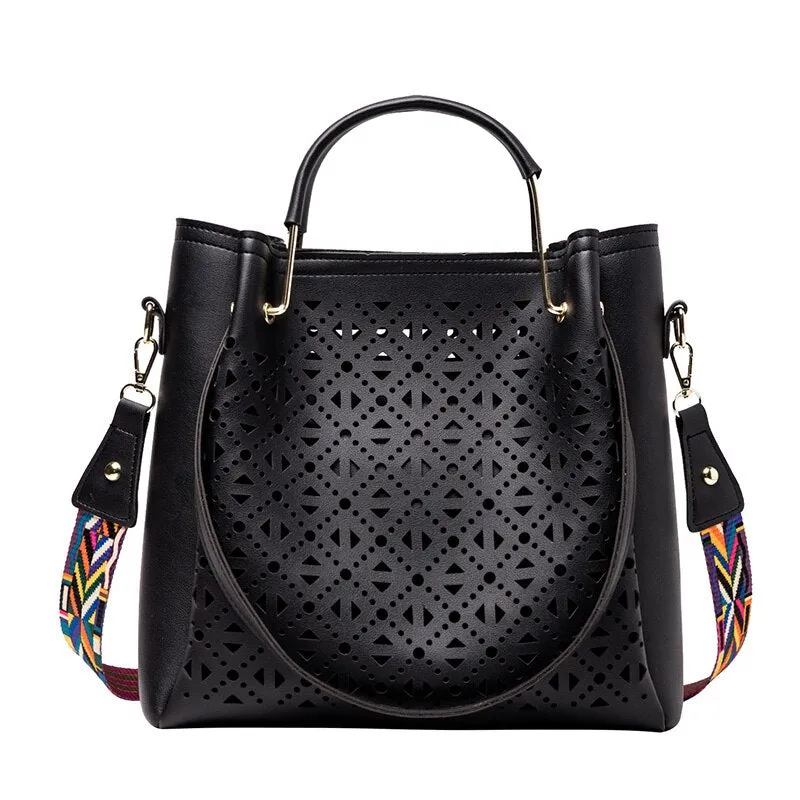 Large Capacity Pu Leather Women Handbags Fashion Designer Shoulder Bucket Bag High Quality Ladies Big Crossbody Bags for Women