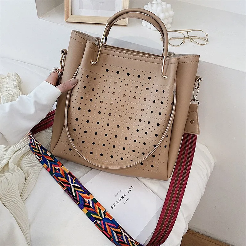 Large Capacity Pu Leather Women Handbags Fashion Designer Shoulder Bucket Bag High Quality Ladies Big Crossbody Bags for Women