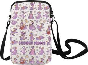 LEVLO Dragon Figment Crossbody Bag Figment Fans Gift Purple Dragon Figment Moods Shoulder Bag Figment Merchandise