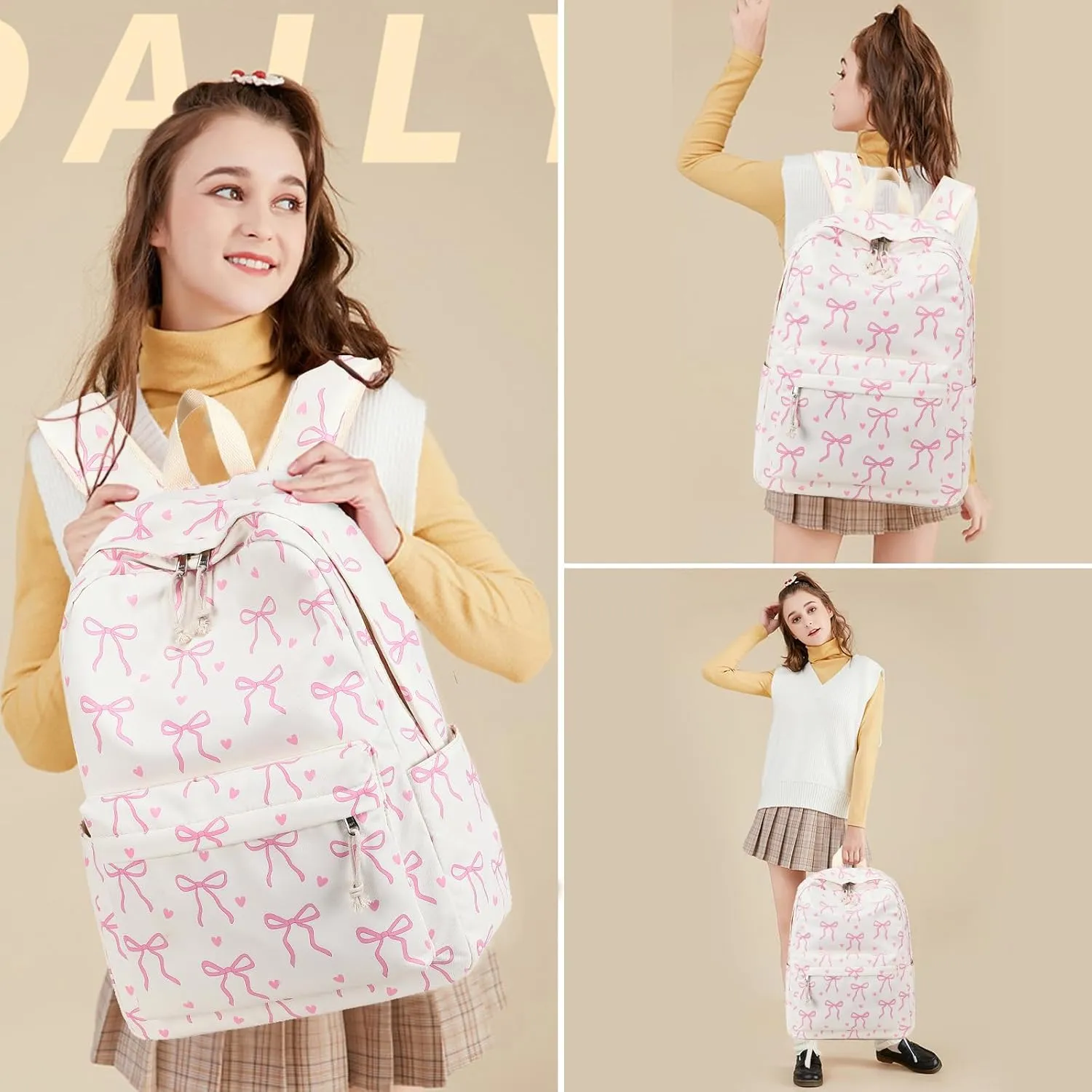 LOIDOU Backpack for Teen Girls Middle-School Primary Elementary Bookbags 17inch Kids Backpack Women laptop Backpack Lightweight Casual Daypack