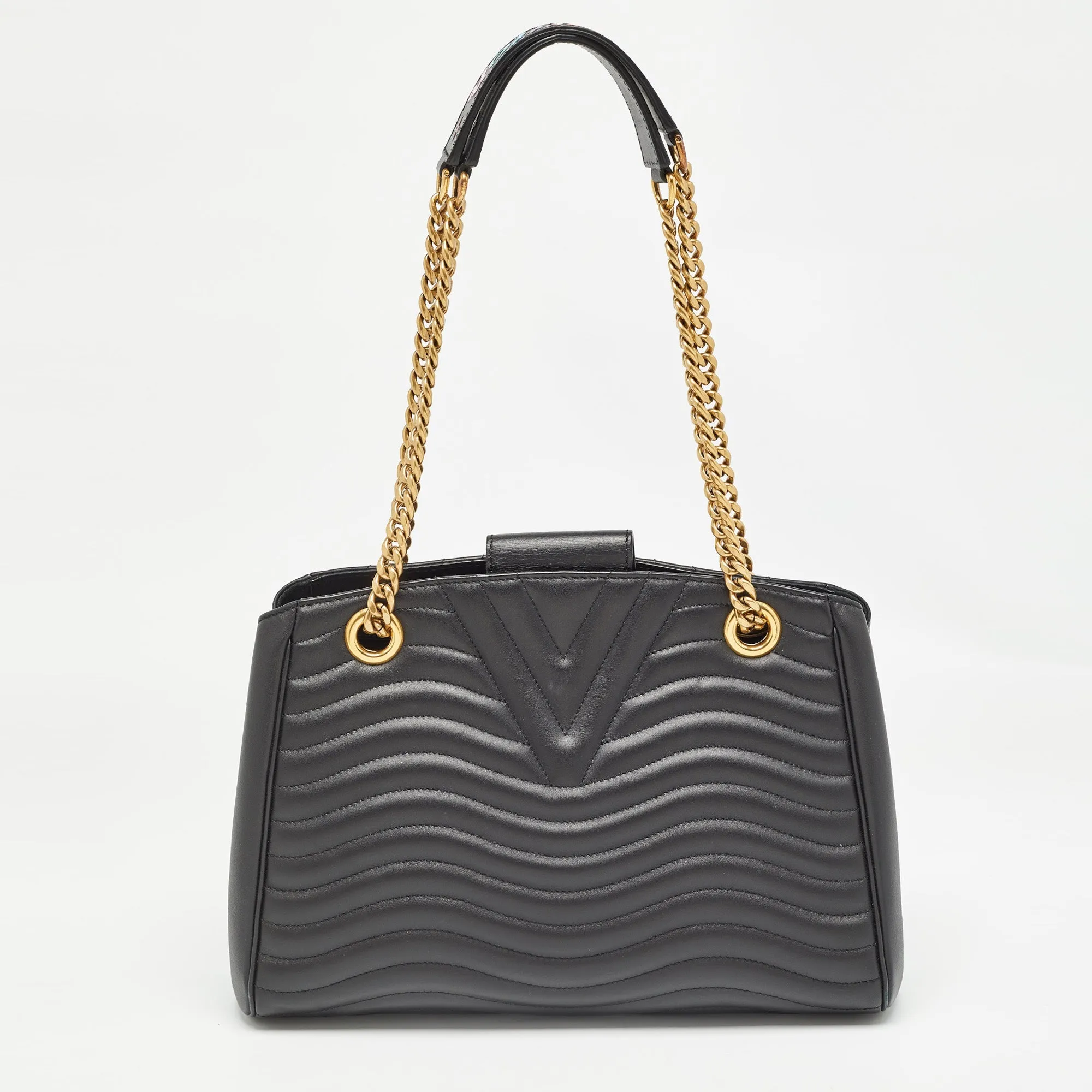 Louis Vuitton Black Quilted Leather New Wave Bag