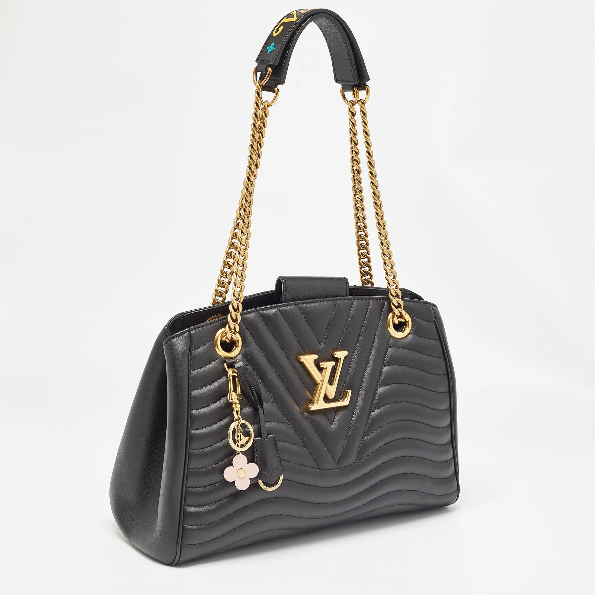 Louis Vuitton Black Quilted Leather New Wave Bag