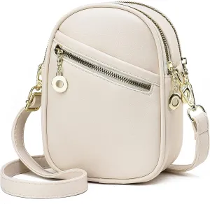 LoZoDo Small Crossbody Bags for Women Trendy Leather Purses and Handbags Designer Cell Phone Bag Wallet Purse with Wide Strap