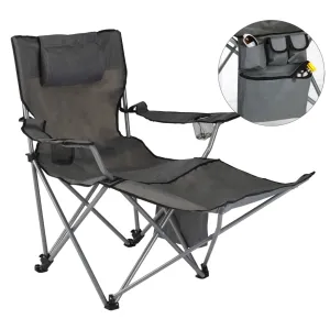 Luxury Camping Chair with Foot Rest Anthracite