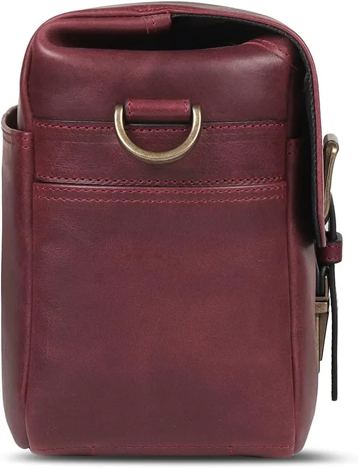 MegaGear Torres Genuine Leather Camera Messenger Bag for Mirrorless, Instant and DSLR Cameras