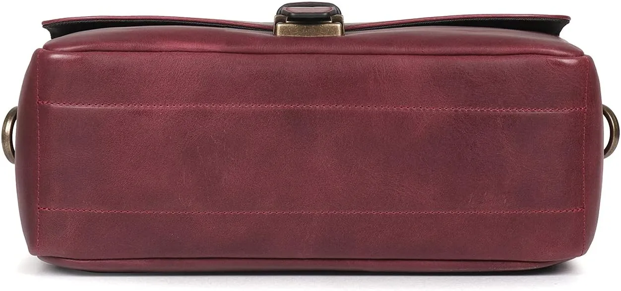 MegaGear Torres Genuine Leather Camera Messenger Bag for Mirrorless, Instant and DSLR Cameras