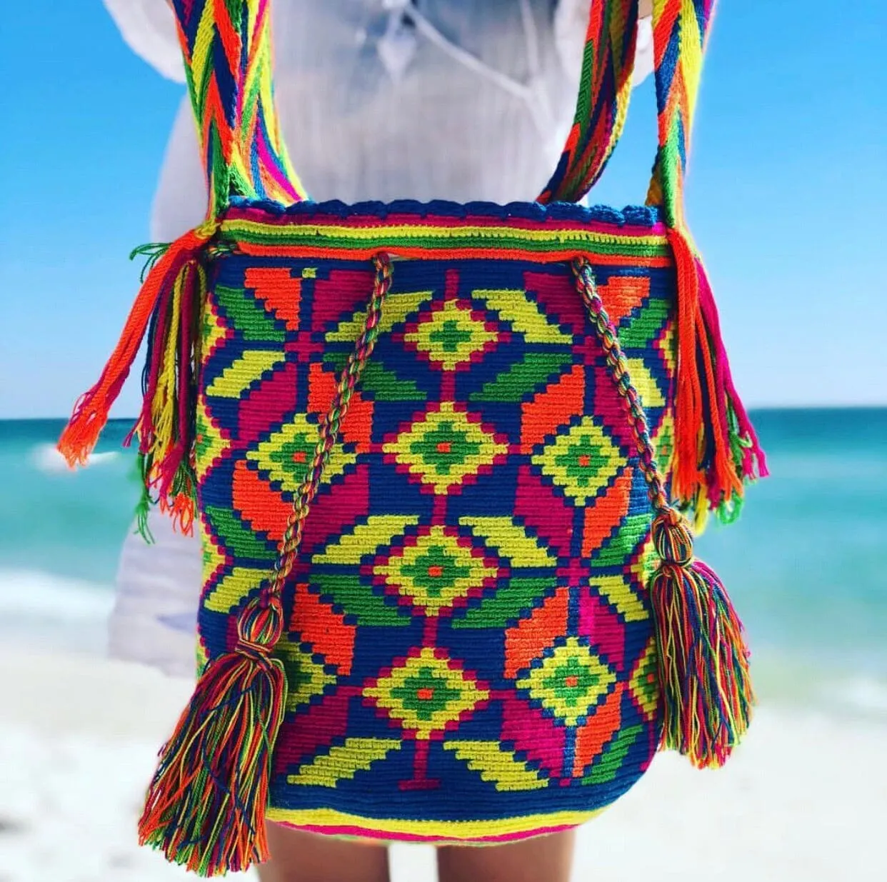 Neon Crochet Bags | Large
