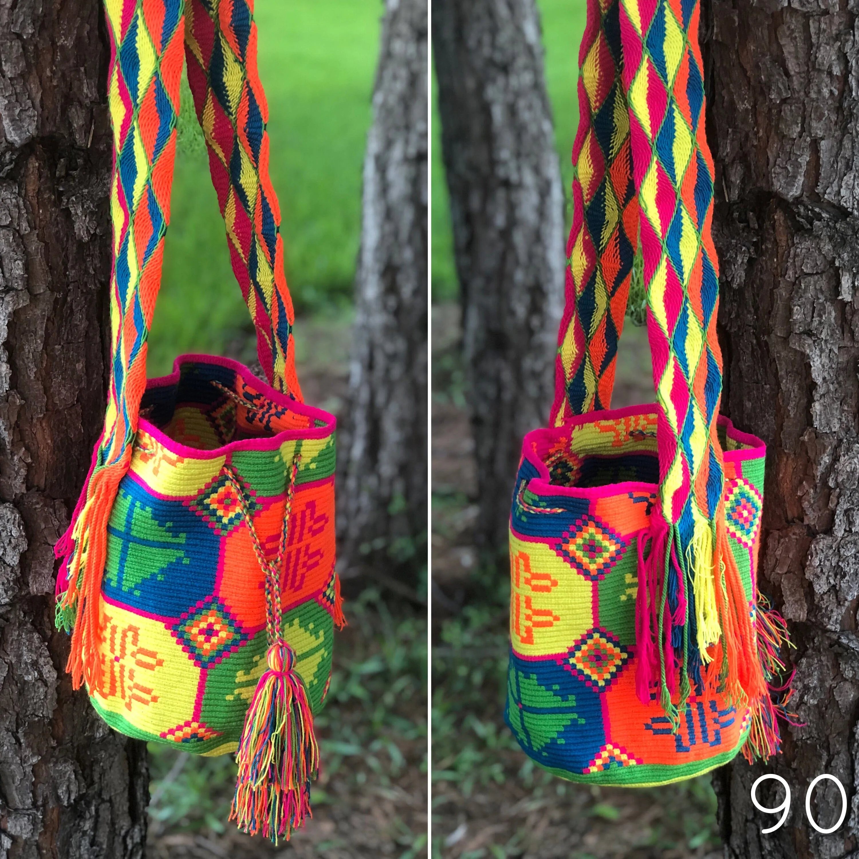 Neon Crochet Bags | Large