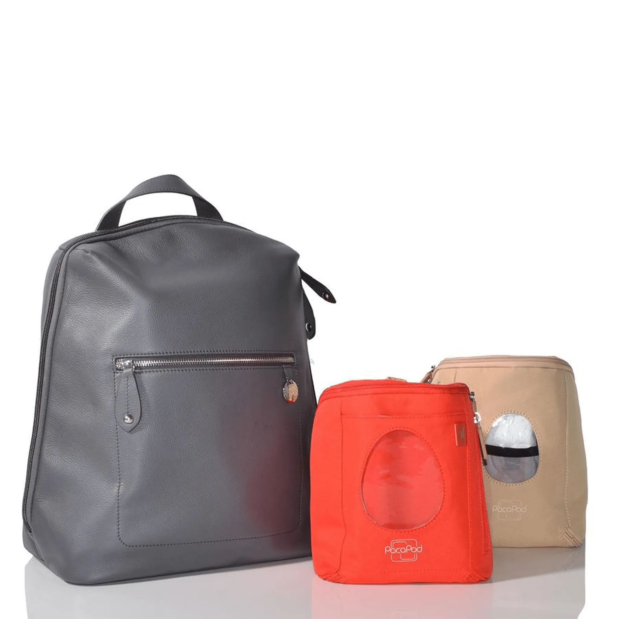 PacaPod Hartland Leather Changing Bag Pewter